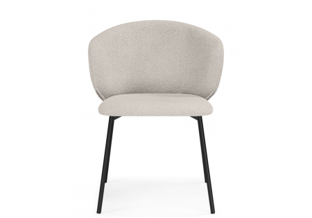 Стул на металлокаркасе Рикко бежевый (05 beige), черный