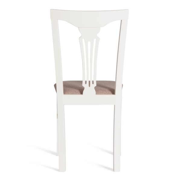 Стул Гермес (Hermes) дерево гевея, 43х49х94 см, слоновая кость, ткань серая