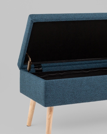 Банкетка Сторми с ящиком темно-синий