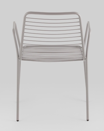 Стул с подлокотниками Дели металл серый