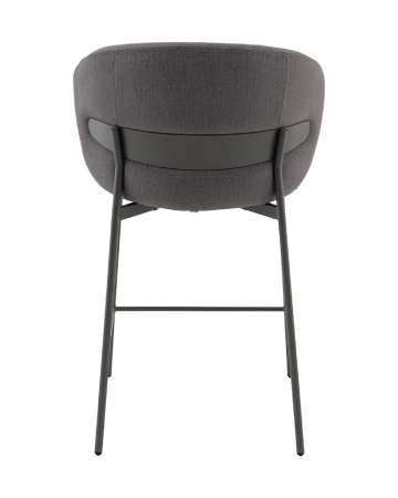 Стул полубарный Блейз велюр серый