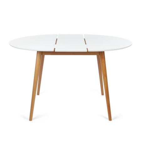 Стол круглый раскладной обеденный BOSCO (Боско) светлые ножки