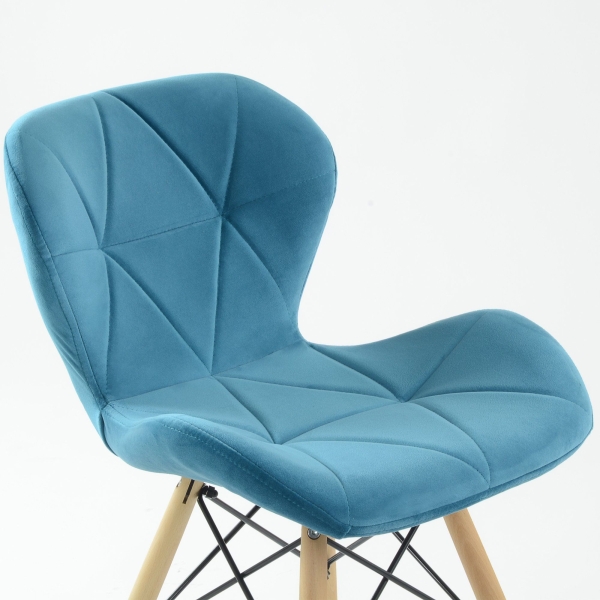 Стул Perfecto бирюзовый велюр Стул Perfecto бирюзовый велюр