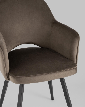 Стул Венера вращающийся велюр коричневый 2 шт.