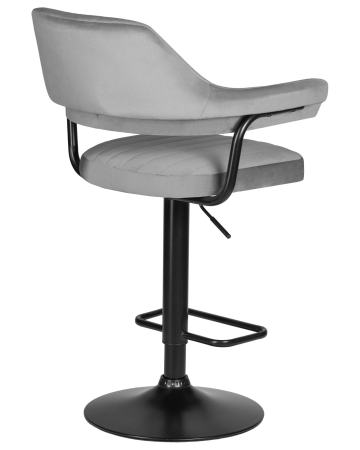 Набор 2 шт Стул барный CHARLY BLACK, серый велюр (MJ9-75)