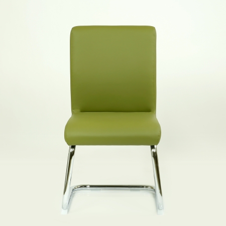 Кресло K-250 оливковая кожа, на полозьях