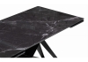 Стол стеклянный Блэкберн 140(200)х80 черный мрамор, черная пленка, черный