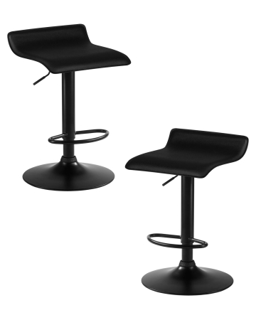 Набор 2 шт Стул барный TOMMY BLACK, черный