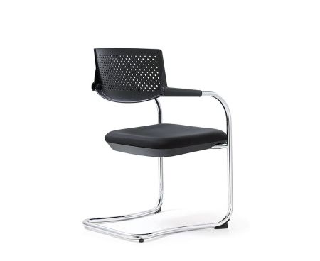 Кресло офисное Самба черный CF хром, черный пластик, черная ткань Кресло офисное Самба черный CF хром, черный пластик, черная ткань