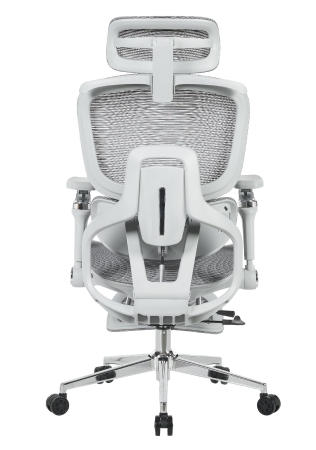 Кресло офисное TopChairs Prodigy с оттоманкой серый