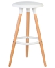 Набор 4 шт Табурет барный ROYCE, ножки светлый бук белый (W-02)