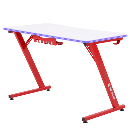 Стол компьютерный GAMELAB Monolith White&Red