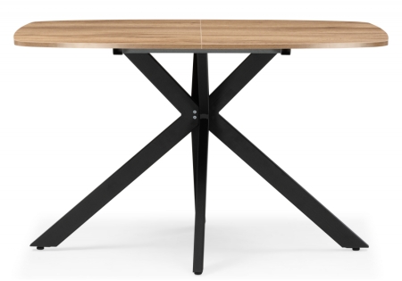 Стол деревянный Кортез 116(160)x77 раздвижной дуб табачный, черный