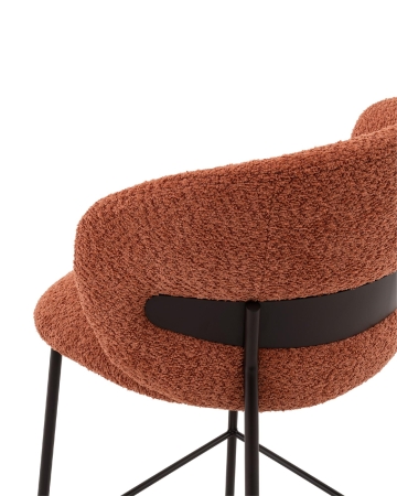 Стул полубарный Блейз букле терракотовый