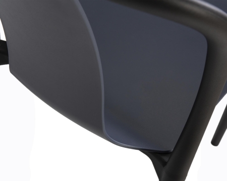 Набор 4 шт Стул обеденный ADAM, черный и серо-голубой