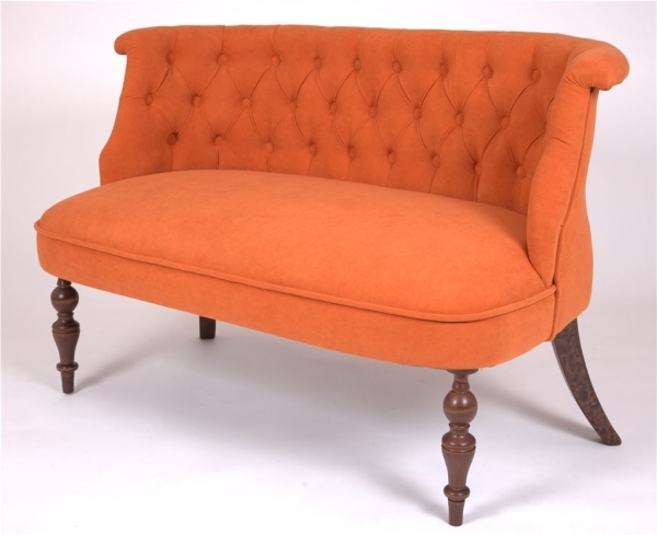 Диван Бархат темный тон, G08 - морковный