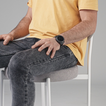 Стул Maso букле серый MOSS 960, белые ножки