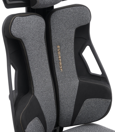 Кресло для геймера Serval S ткань, черно-серый