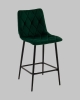 Стул полубарный Одди Diamond велюр темно-зеленый