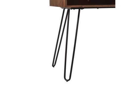 Стол письменный D-003 орех, матовый черный