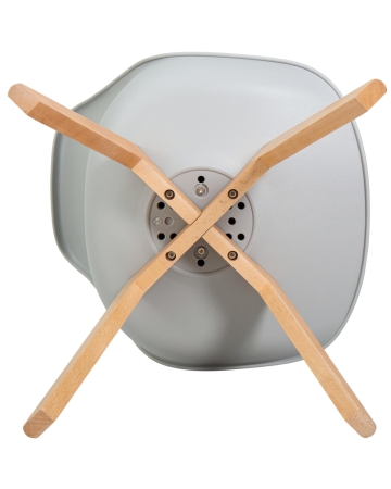 Набор 4 шт Стул обеденный JERRY SOFT, ножки светлый бук сиденья светло-серый (GR-01)