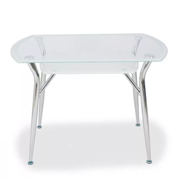 Стеклянный стол Донна белый 105*70