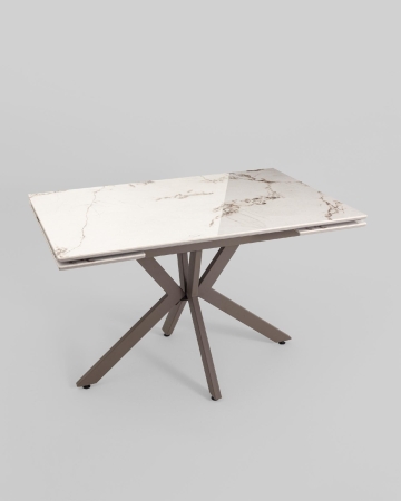 Стол раскладной Marmer 120-180*80*76 керамика капучино
