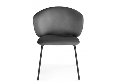 Стул на металлокаркасе Рикко темно-серый (H-15), черный