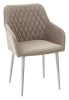 Стул BRANDY-X латте #25 белый каркас, велюр