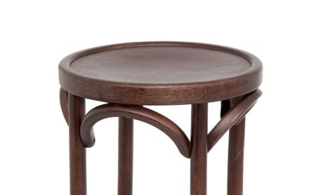 Полубарный деревянный табурет Венский 650 темный тон с твердым сиденьем Полубарный деревянный табурет Венский 650 темный тон с твердым сиденьем