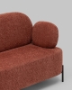 Диван Кэнди ткань букле коралловый