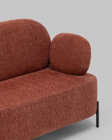 Диван Кэнди ткань букле коралловый