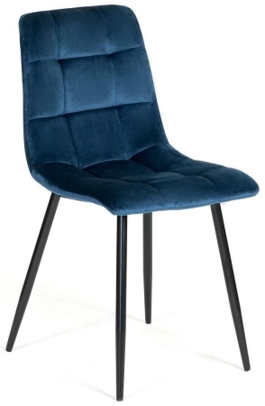 Стул CHILLY (mod. 7094) металл и вельвет, 45х55х87,5 см, синий, черный, G062-48