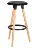 Табурет барный ROYCE ножки светлый бук, черный B-03 Табурет барный ROYCE ножки светлый бук, черный B-03