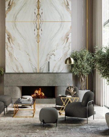 Журнальный стол 55*55 ИНСИГНИЯ золото стекло дым