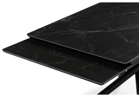 Керамический стол Мэриан 120(180)х80 shakespeare black, черный