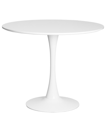 Стол обеденный MIA белая столешница, белое основание