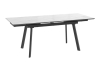 Стол раздвижной Alteza four-140 мрамор светлый, черный