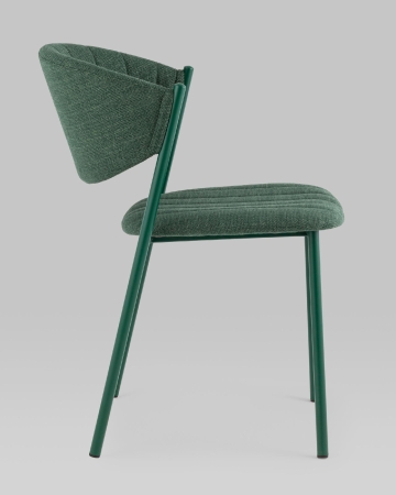 Стул Харпер ткань рогожка зеленый каркас зеленый полуглянцевый муар