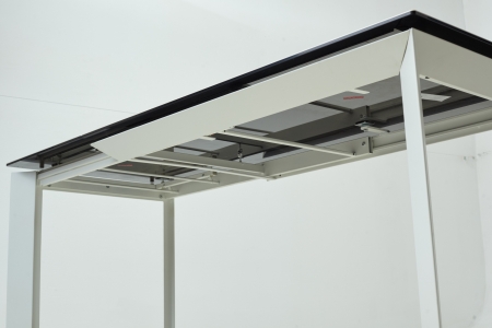 Стол CREMONA 160 KL-188 Контрастный мрамор, белый каркас