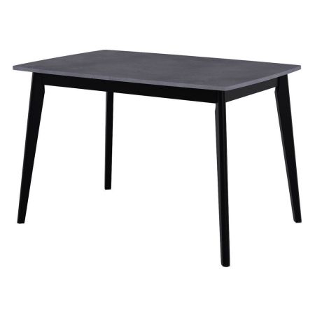 Стол Oslo раскладной 120-160x80x76см, бетон Портленд, черный