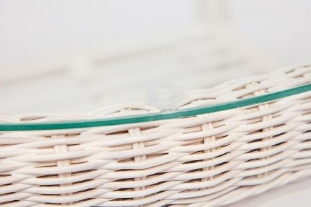 Комплект для отдыха "ANDREA" (диван + 2 кресла + журн. столик со стеклом + подушки) белый, ткань рубчик, кремовый