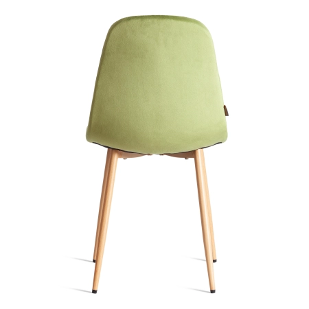 Стул BREEZE (mod. JSC-58) велюр и металл, зеленый и светлое дерево