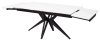 Стол FORIO 160 MATT WHITE MARBLE SINTERED STONE, BLACK