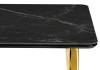 Керамический стол Селена 3 160х90 черный мрамор, золото
