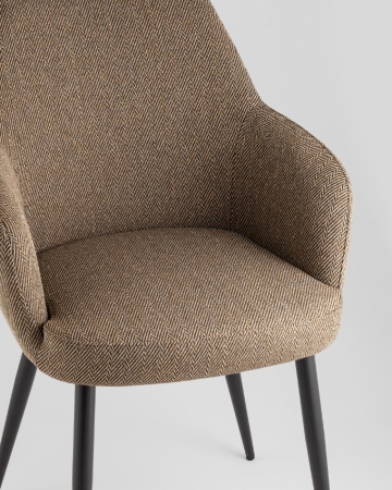 Стул обеденный Katys оливково-бежевый елочка