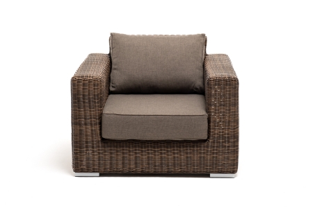 "Боно" кресло из искусственного ротанга, коричневый