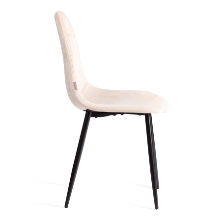 Стул BREEZE (mod. JSC-58) велюр и металл, бежевый и черный