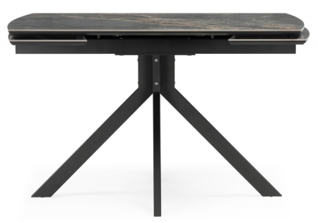 Керамический стол Комильфо 120(180)x80 черный кварц, черный