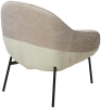 Кресло SION белый, бежевый, шенилл, черный каркас